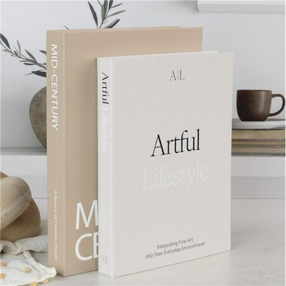 Decorative faux books set coffee table storage boxes bookshelf home decor